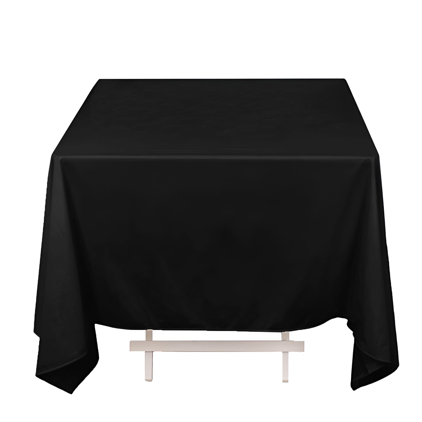 70" Black Scuba Wrinkle Free Square Tablecloth, Scuba Polyester Tablecloth