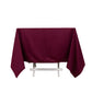 70" Burgundy Scuba Wrinkle Free Square Tablecloth, Scuba Polyester Tablecloth