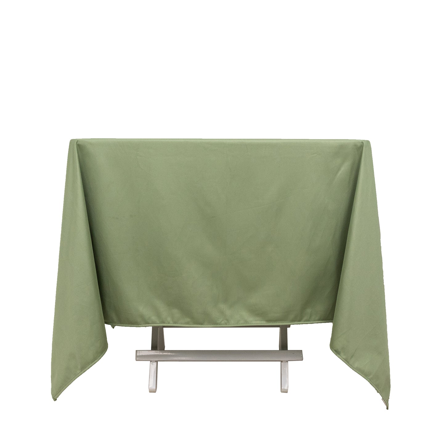 70" Dusty Sage Green Premium Scuba Wrinkle Free Square Tablecloth, Scuba Polyester Tablecloth