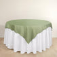 70" Dusty Sage Green Scuba Wrinkle Free Square Table Overlay, Scuba Polyester Table Topper