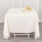 70" Ivory Scuba Wrinkle Free Square Tablecloth, Scuba Polyester Tablecloth