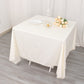 70" Ivory Scuba Wrinkle Free Square Tablecloth, Scuba Polyester Tablecloth