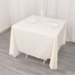 70" Ivory Scuba Wrinkle Free Square Tablecloth, Scuba Polyester Tablecloth