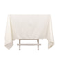 70" Ivory Scuba Wrinkle Free Square Tablecloth, Scuba Polyester Tablecloth