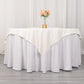 70" Ivory Scuba Wrinkle Free Square Table Overlay, Scuba Polyester Table Topper