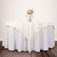 70" Ivory Scuba Wrinkle Free Square Table Overlay, Scuba Polyester Table Topper