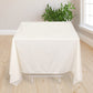 70" Ivory Scuba Wrinkle Free Square Tablecloth, Scuba Polyester Tablecloth