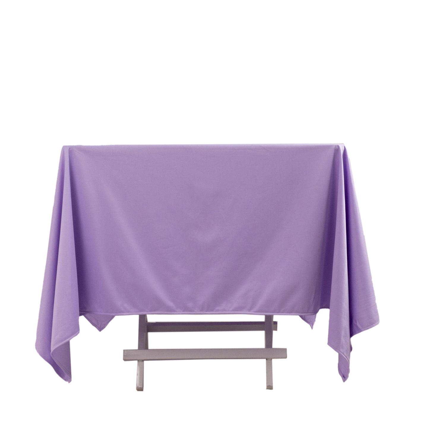 70" Lavender Scuba Wrinkle Free Square Tablecloth, Lilac Scuba Polyester Tablecloth