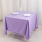 70" Lavender Scuba Wrinkle Free Square Tablecloth, Lilac Scuba Polyester Tablecloth