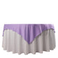 70" Lavender Scuba Wrinkle Free Square Table Overlay, Lilac Scuba Polyester Table Topper