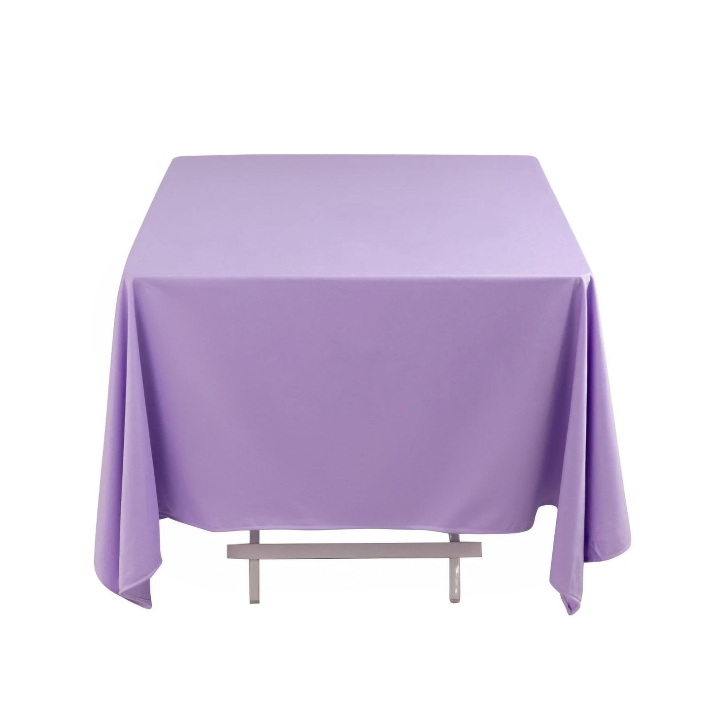 70" Lavender Scuba Wrinkle Free Square Tablecloth, Lilac Scuba Polyester Tablecloth