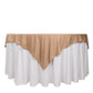 70" Nude Scuba Wrinkle Free Square Table Overlay, Scuba Polyester Table Topper
