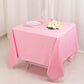 70" Pink Scuba Wrinkle Free Square Tablecloth, Scuba Polyester Tablecloth
