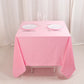 70" Pink Scuba Wrinkle Free Square Tablecloth, Scuba Polyester Tablecloth
