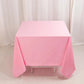 70" Pink Scuba Wrinkle Free Square Tablecloth, Scuba Polyester Tablecloth