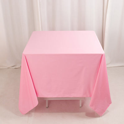 Pink Premium Scuba Square Tablecloth: Elegance Meets Functionality