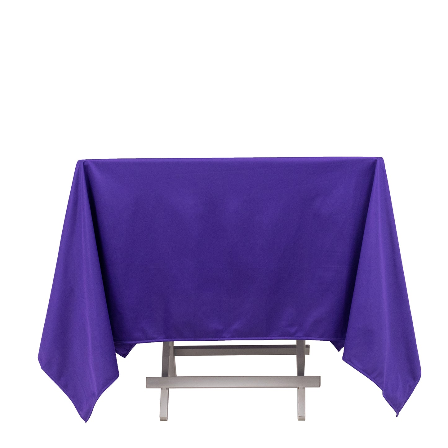 70" Purple Premium Scuba Wrinkle Free Square Tablecloth, Scuba Polyester Tablecloth