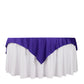 70" Purple Scuba Wrinkle Free Square Table Overlay, Scuba Polyester Table Topper