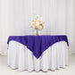 70" Purple Scuba Wrinkle Free Square Table Overlay, Scuba Polyester Table Topper