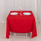 70" Red Scuba Wrinkle Free Square Tablecloth, Scuba Polyester Tablecloth