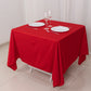 70" Red Scuba Wrinkle Free Square Tablecloth, Scuba Polyester Tablecloth
