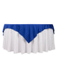 70" Royal Blue Scuba Wrinkle Free Square Table Overlay, Scuba Polyester Table Topper