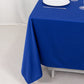 70" Royal Blue Scuba Wrinkle Free Square Tablecloth, Scuba Polyester Tablecloth