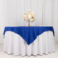 70" Royal Blue Scuba Wrinkle Free Square Table Overlay, Scuba Polyester Table Topper