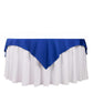 70" Royal Blue Scuba Wrinkle Free Square Table Overlay, Scuba Polyester Table Topper