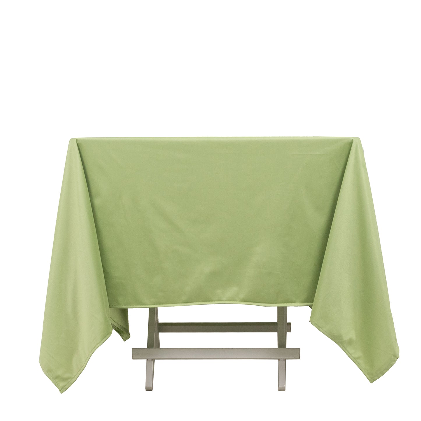 70" Sage Green Premium Scuba Wrinkle Free Square Tablecloth, Scuba Polyester Tablecloth