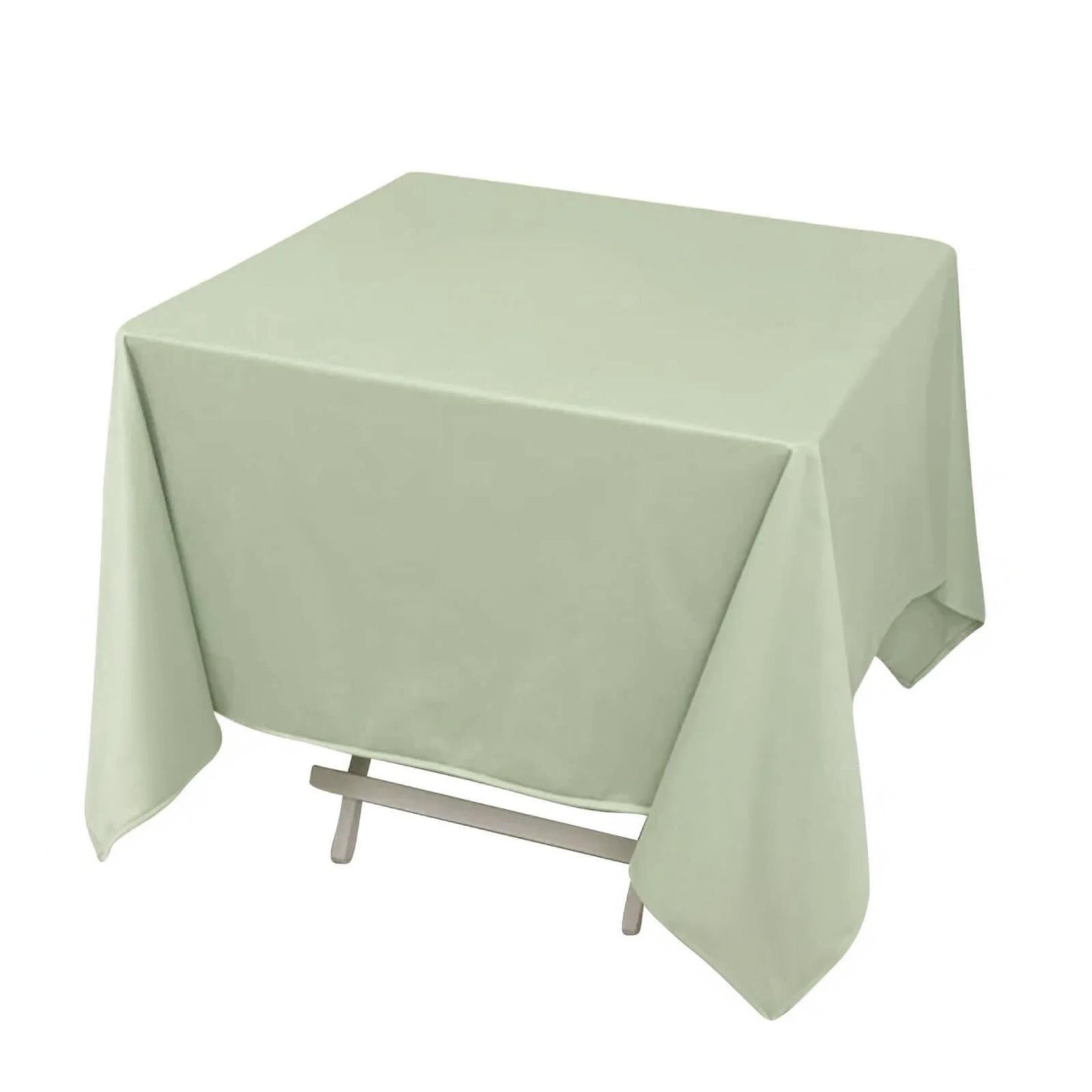 70" Sage Green Scuba Wrinkle Free Square Tablecloth, Scuba Polyester Tablecloth