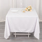 70" White Scuba Wrinkle Free Square Tablecloth, Scuba Polyester Tablecloth