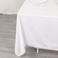 70" White Scuba Wrinkle Free Square Table Overlay, Scuba Polyester Table Topper