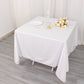 70" White Scuba Wrinkle Free Square Tablecloth, Scuba Polyester Tablecloth