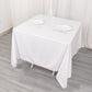 70" White Scuba Wrinkle Free Square Tablecloth, Scuba Polyester Tablecloth