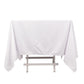70" White Scuba Wrinkle Free Square Tablecloth, Scuba Polyester Tablecloth