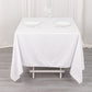 70" White Scuba Wrinkle Free Square Tablecloth, Scuba Polyester Tablecloth