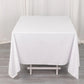 70" White Scuba Wrinkle Free Square Tablecloth, Scuba Polyester Tablecloth