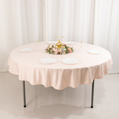 Premium 70" Blush Scuba Fabric Table Cloth