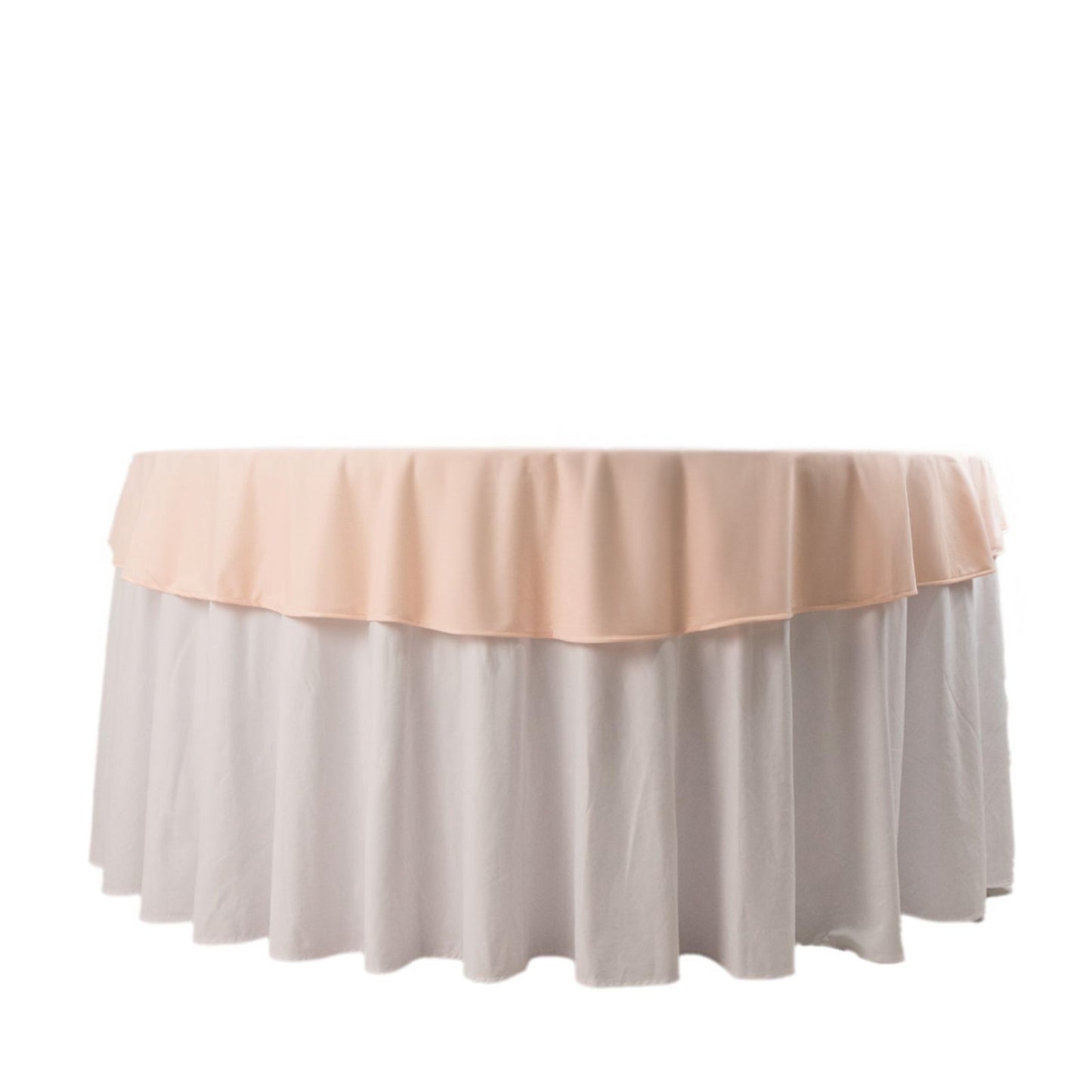 70" Blush Scuba Wrinkle Free Round Tablecloth, Scuba Polyester Tablecloth