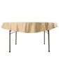 70" Beige Scuba Wrinkle Free Round Tablecloth, Scuba Polyester Tablecloth
