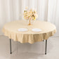 70" Beige Scuba Wrinkle Free Round Tablecloth, Scuba Polyester Tablecloth