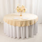 70" Beige Scuba Wrinkle Free Round Tablecloth, Scuba Polyester Tablecloth