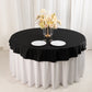 70" Black Scuba Wrinkle Free Round Tablecloth, Scuba Polyester Tablecloth