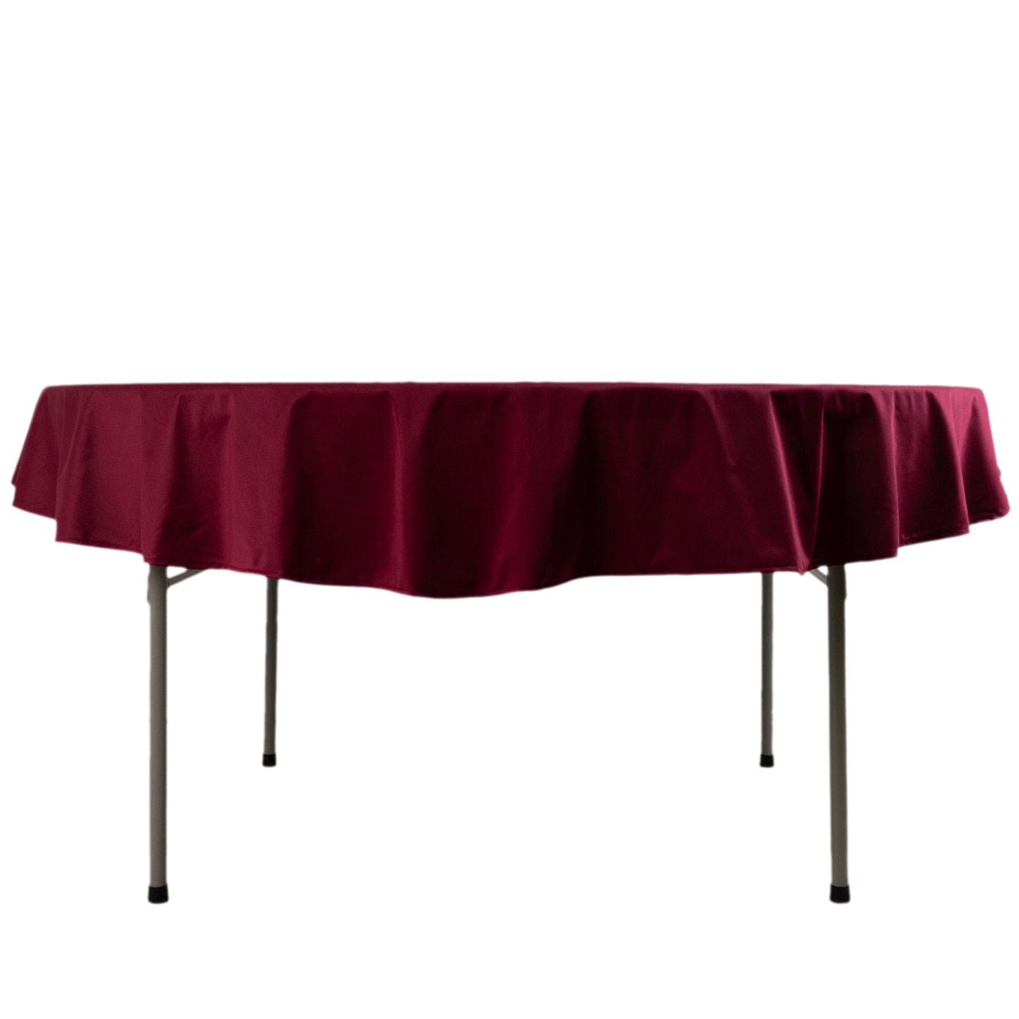 70" Burgundy Premium Scuba Wrinkle Free Round Tablecloth, Scuba Polyester Tablecloth