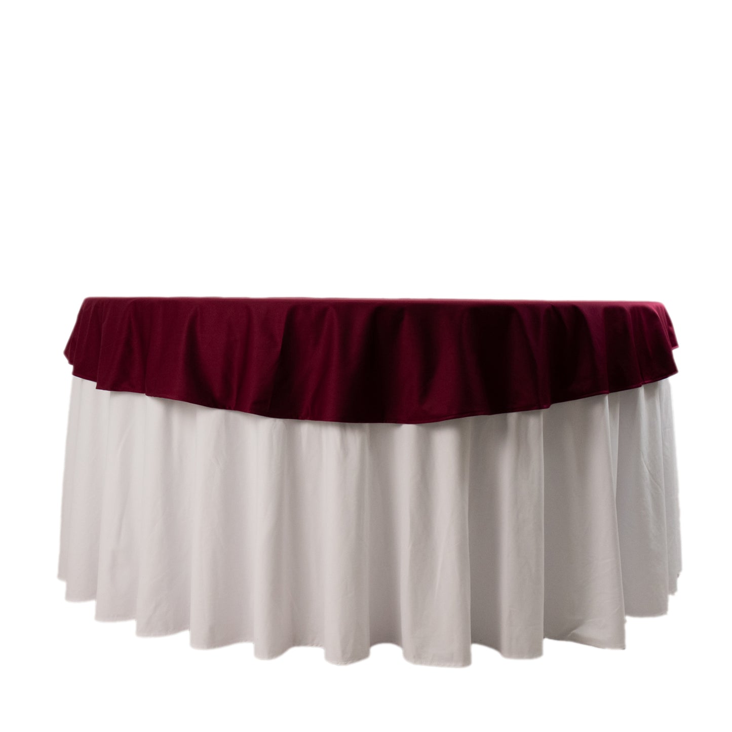 70" Burgundy Premium Scuba Wrinkle Free Round Tablecloth, Scuba Polyester Tablecloth