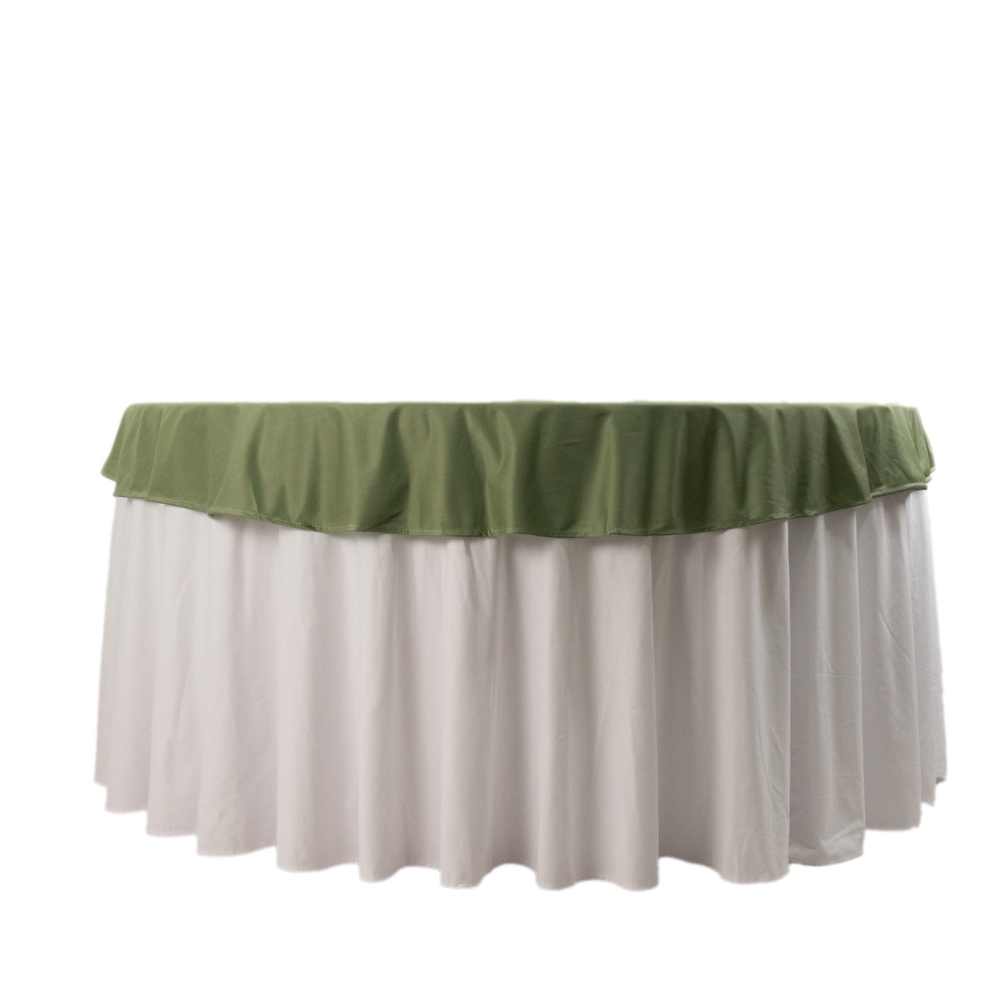 70" Dusty Sage Green Premium Scuba Wrinkle Free Round Tablecloth, Scuba Polyester Tablecloth