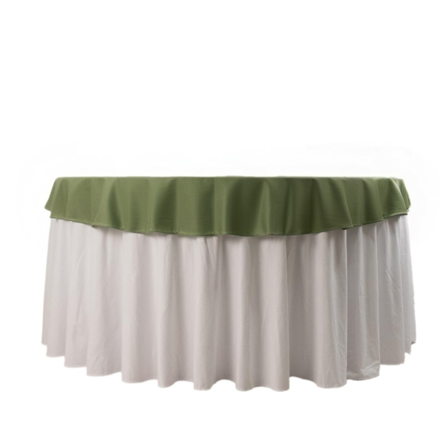 70" Dusty Sage Green Scuba Wrinkle Free Round Tablecloth, Scuba Polyester Tablecloth