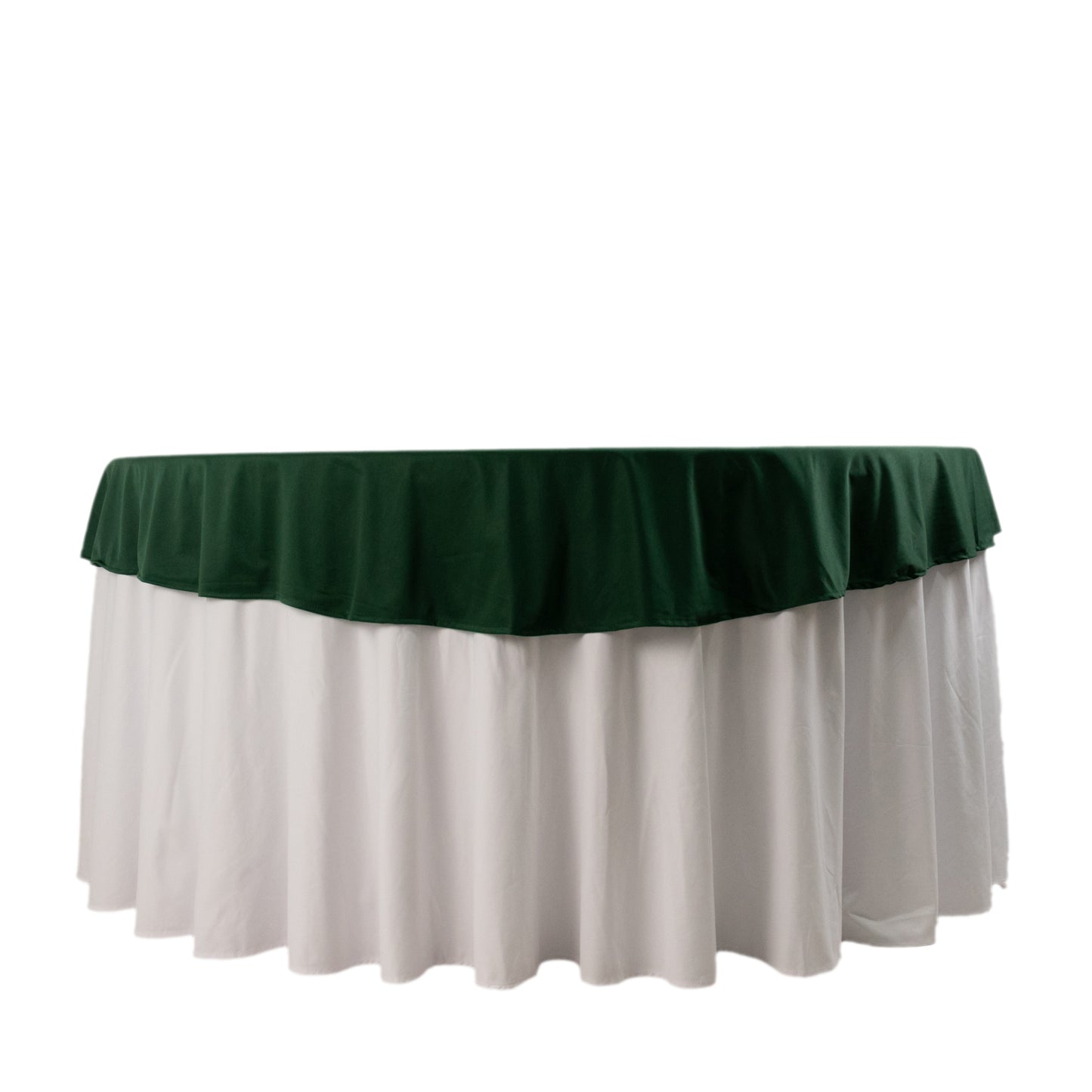 70" Hunter Emerald Green Premium Scuba Wrinkle Free Round Tablecloth, Scuba Polyester Tablecloth