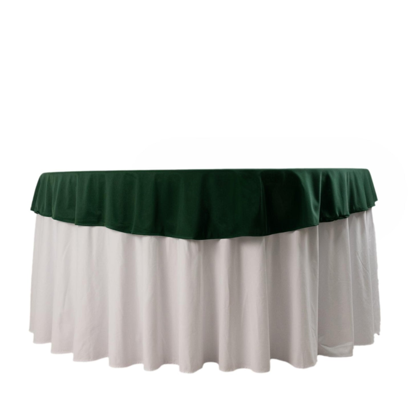 70" Hunter Emerald Green Scuba Wrinkle Free Round Tablecloth, Scuba Polyester Tablecloth